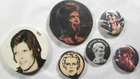 David Bowie 7 X Vintage 1970s & Early 1980s Pin Button Badges Glam Rock Punk