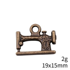 Clearance 20PCS Antique Bronze SEWING MACHINE 3D Charm Pendant XCB77