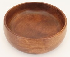 Wooden Salad Fruit Serving Bowl Thick Wall Hand Turned 10" Diameter