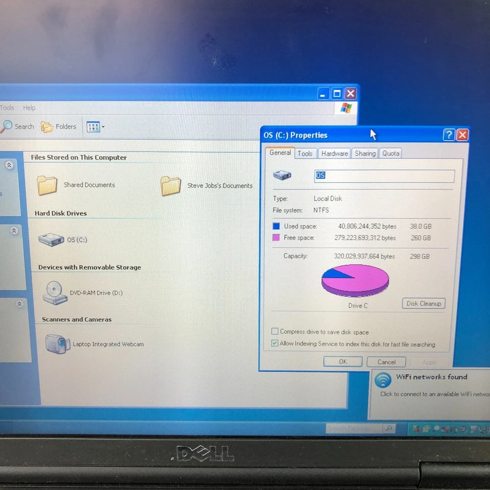 Dell Vostro 1520 Retro Gaming Laptop Core 2 2.20GHz 3GB RAM (Windows XP Pro) - Image 3 of 4