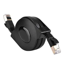 Retractable CAT7 Shielded Ethernet Cable Flat Network Cord▏