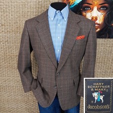 Hart Schaffner Marx Men s 41 R Fall/Winter Sport Coat Multicolor Glen Plaid Wool