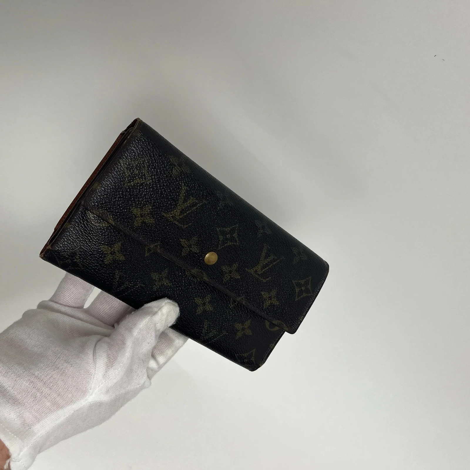 Louis Vuitton LV Vintage Brown Monogram Long Purse Wallet image 2