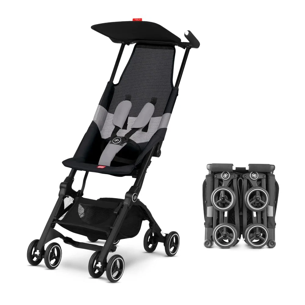 Pockit Air Ultra Compact All Terrain Travel Stroller in Velvet Black