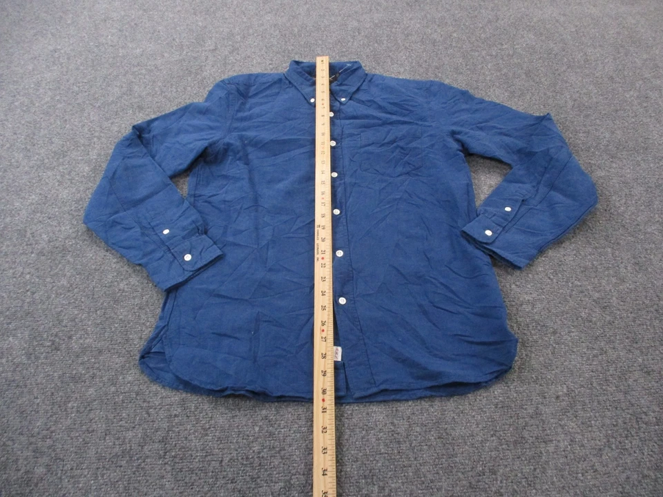 Double RL Shirt Mens M Blue RRL Indigo Chambray Shirt Workshirt Button Up - Image 3 of 4