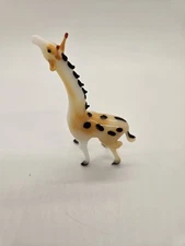 Vintage Murano Style Giraffe  Hand Blown Glass Figure 3.75"