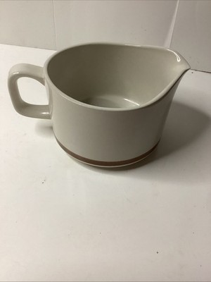 Ekco Eterna Japan Camelot Stoneware Large Gravy Bowl Beige & Tan Vintage