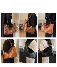Large Tote Bag for Women Work with Zipper Vegan Leather Ladies Travel Purses