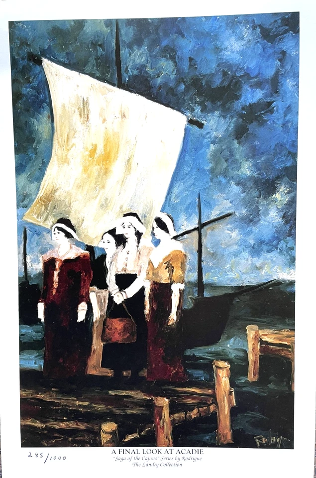 GEORGE RODRIGUE SAGA DE LOS CAJUNES MIRADA FINAL A ACADIE # LTD. con certificado de autenticidad Foto 3 de 4