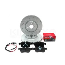 GELOCHTE BREMSSCHEIBEN MINTEX BELÄGE SENSOR VORNE FÜR JAGUAR XE X760 2.0 D 15- 350mm