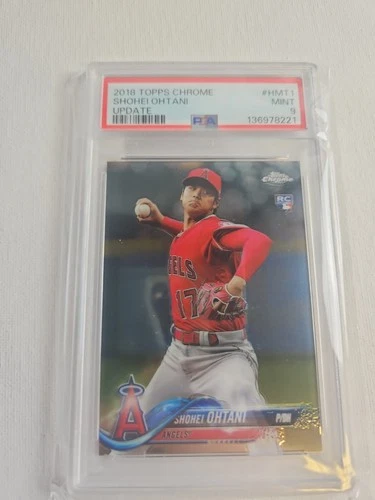 2018 TOPPS CHROME UPDATE #HMT1 SHOHEI OHTANI ROOKIE RC PSA 9 #CRD
