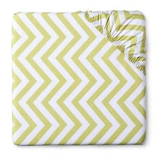 Circo Woven Fitted Crib Sheet - Chevron - Lime Baby Cotton NEW Nursery