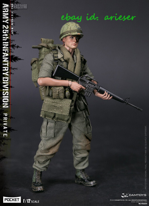 ミリタリー DAMTOYS 1/12 Vietnam War Sergeant Damtoys 1/12 Pes004 Army 25th Infantry Division Private Action
