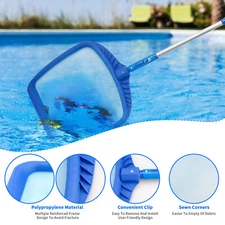 Leaf Skimmer Rake Fine Mesh Large Swimming Pool Cleaning Net Hot Tub Spa Pond