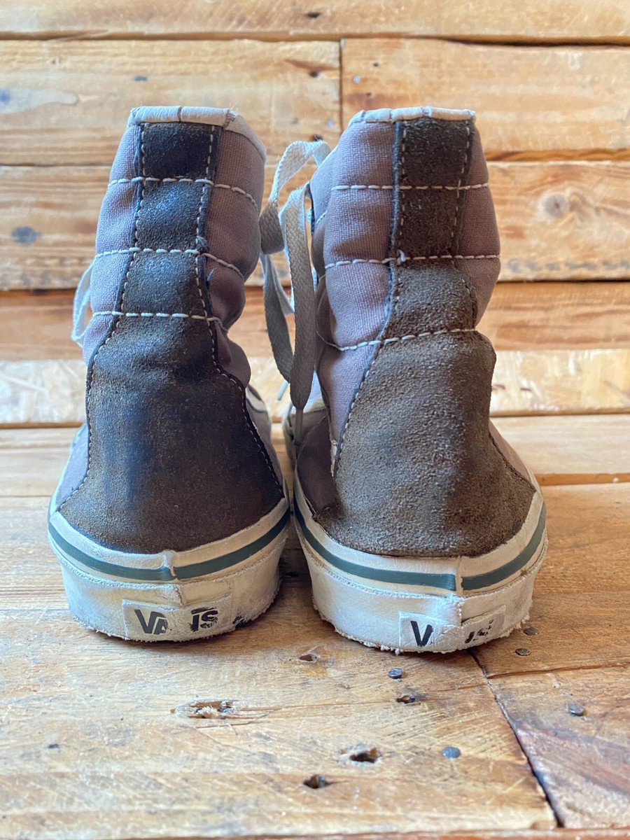Vintage 80's Vans high -top grey sneakers made in usa 10.5