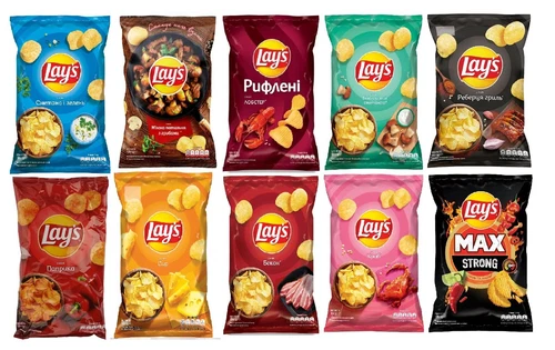 10 different flavors Lay's potato chips 120 and 95 g mix of flavors 1175g