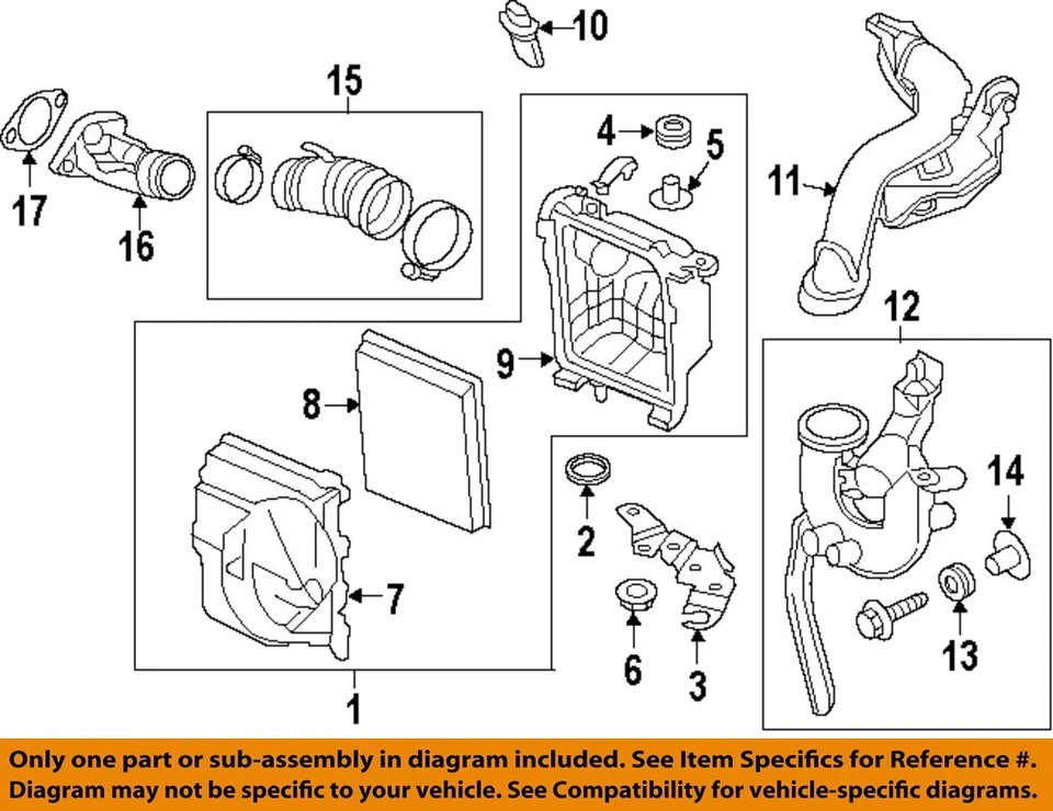 Medidor de flujo de aire de inyección de combustible usado se adapta a: Nissan Juke VK56VD 2012 grado derecho y derecho Foto 3 de 4