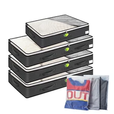 🎁 4-Pack Lightweight Underbed Storage Bags 🛏️ Space-Saving Gift Organizer Set