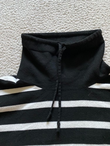 Liz Claiborne Women Striped Long Sleeve Turtleneck Pullover Sweater Black Size M - Picture 5 of 8