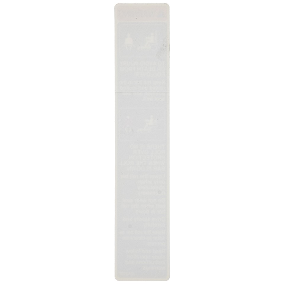 Exmark 1072102 Folding Roll Over Protection Warning Decal Lazer Z E S