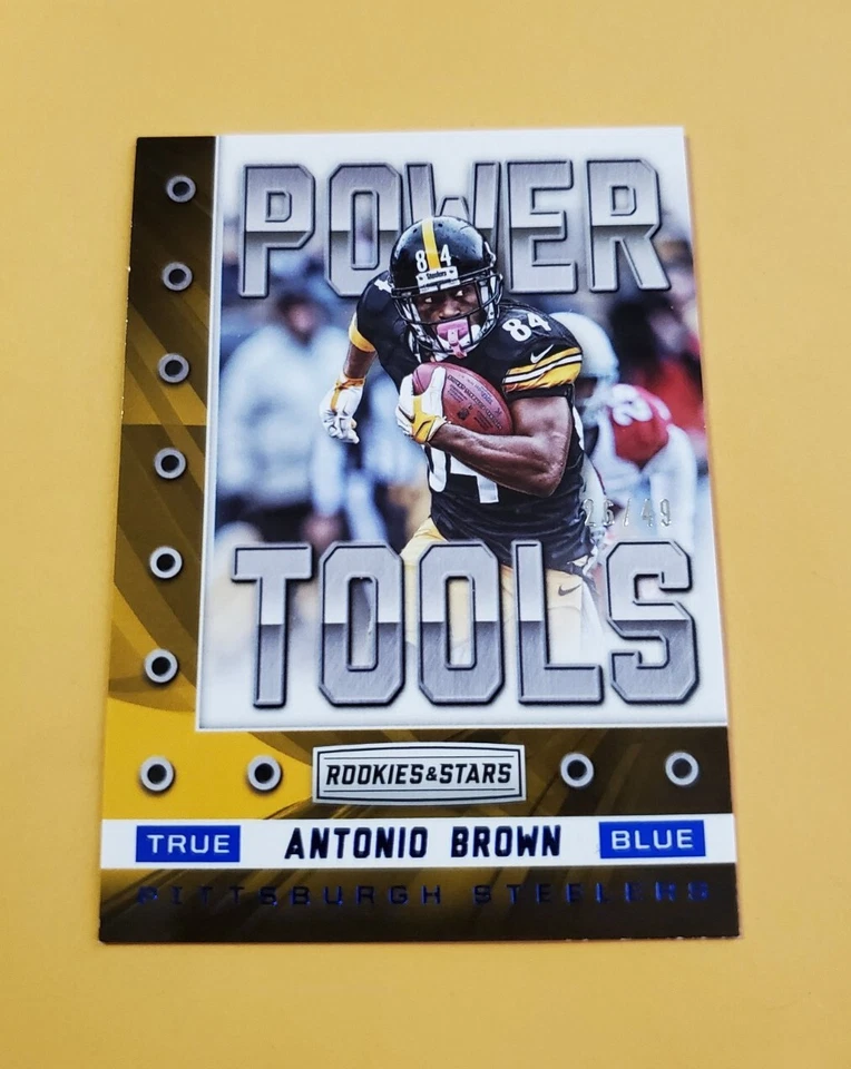 2016 Panini Rookies & Stars True Blue /49 Antonio Brown #13 Power Tools SSP  - Image 2 of 4