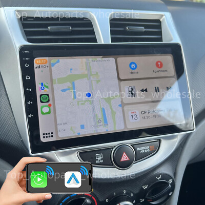 Apple CarPlay For Hyundai Accent 2011-2019 Car Stereo Radio Android 13 GPS NAVI