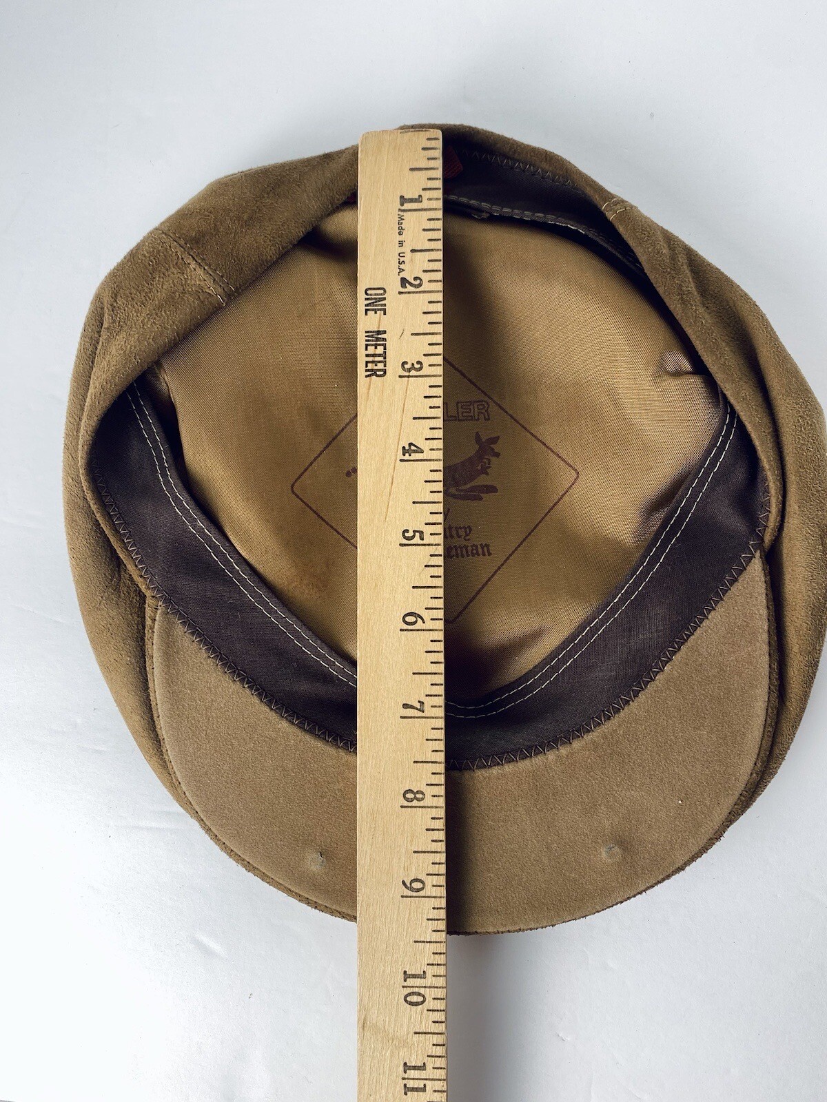 Vintage Country Gentleman Trav’ler Newsboy Mens Cabbie Hat Brown Suede ...