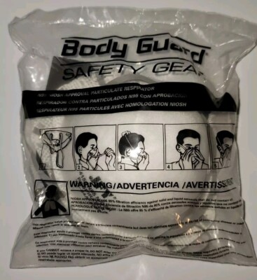 Body Guard Safety Gear Respirator N95 Particulate Mask 42CFR84 Sealed 2 PACK