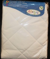 Riegel Microfiber Crib Pad white new