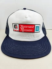 Vintage USA MADE GM Saginaw Investment Recovery Trucker Hat Snapback Cap