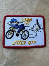 L.A.W.  79 League Of American Wheelmen Patch - 4th Of July 1979