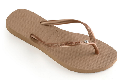 havaianas rose gold crystal