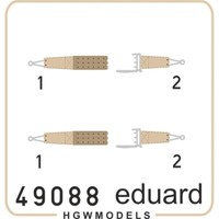 MW22 Eduard 49088 Seatbelts Rfc Wwi Superfabric 1/48 Pe Set For