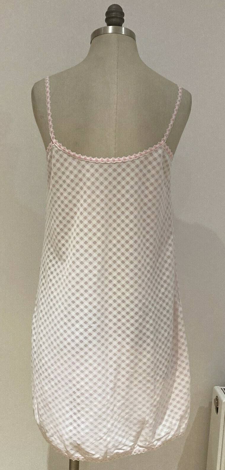 Vintage Pippa-Dee Pink/White 1970s Slip/Petticoat Pin-up Glam Boudoir Size 38"  5