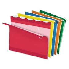Pendaflex Colored Reinforced Hanging Folders 1/5 Tab Letter Asst 25/Box 42592