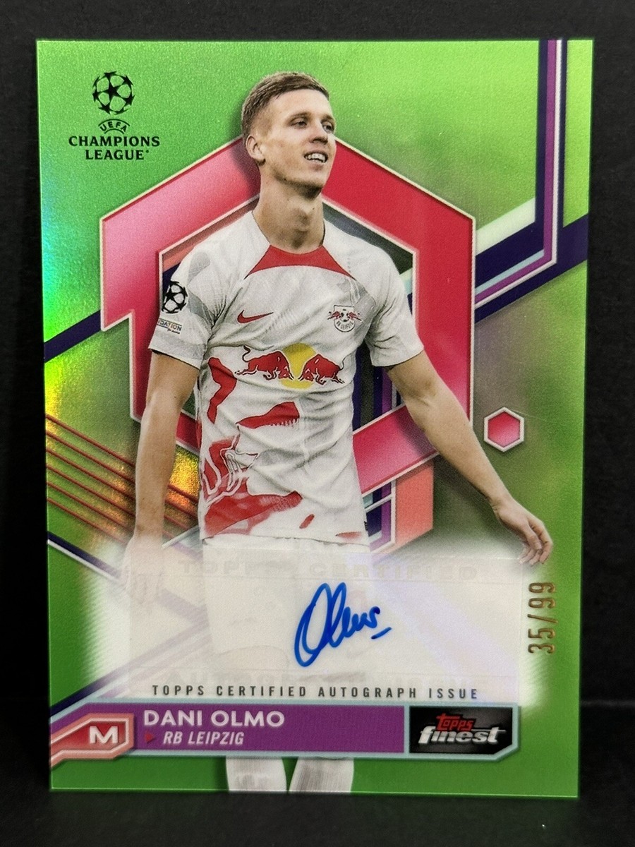 世界50枚！22-23 Topps DANI OLMO ダニ オルモ 直筆サイン 2022-23 Topps Finest UCL Leipzig Dani Olmo Auto Neon Green
