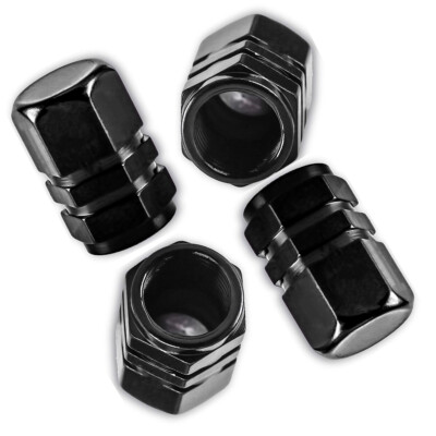4 Silver Aluminum Wheel/Tire Valve Stem Cap Car Truck Air Dust Caps