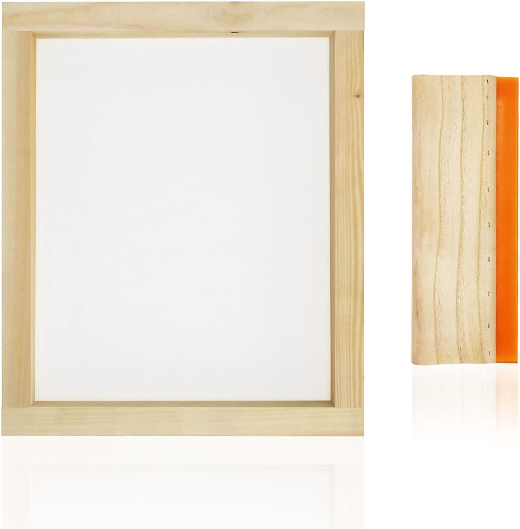 Worown Piece X 10 Inch Wood Silk Screen Printing Frame with 110 White  Mesh a