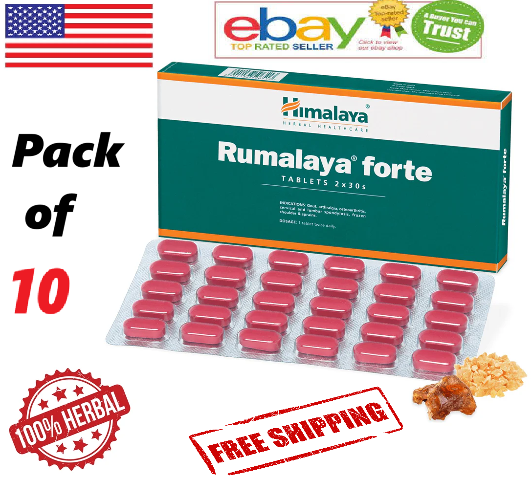 10x Himalaya Rumalaya Forte For Bone & Joint Health 60 Tabs Each (FREE SHIP)