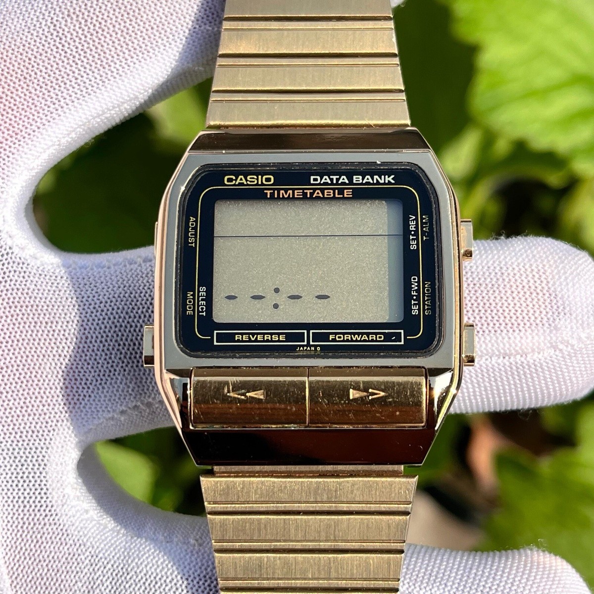 CASIO7個 Vintage Casio DBT-700G Digital Time Table Data Bank Japan Made Men