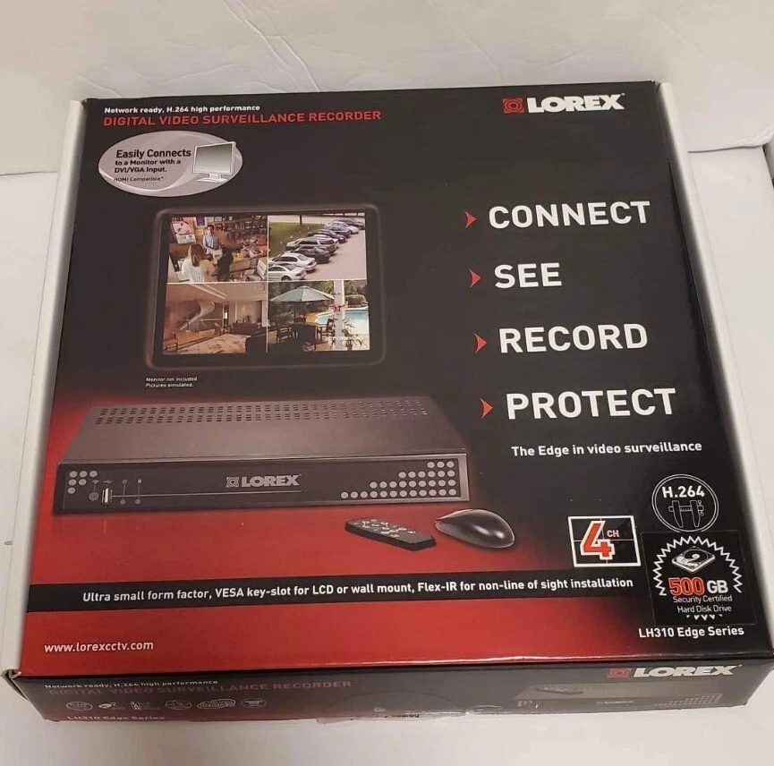 Lorex LH314501 4 Channel 500GB HDD Model LH310 Edge Plus Network DVR DVI Video - Image 3 of 4