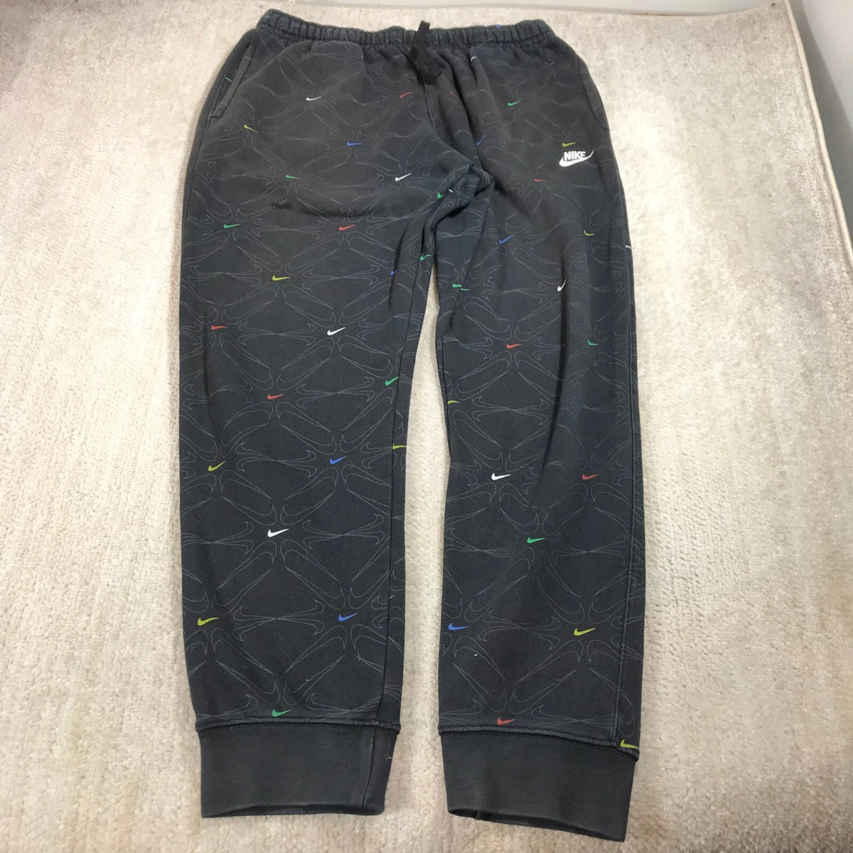 Nike All Over Swoosh Logo Pants Black