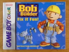 Bob The Builder Fix it Fun! Nintendo Game Boy Color Manual Only