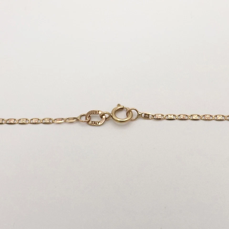 10k Tricolor Gold Mariner Link Pendant Chain Necklace Italy 20in - Image 4 of 4