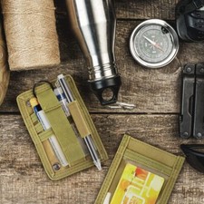 Tactical ID Card Holder with Hook  Loop Patch Detachable Quick Rip-Away Badge