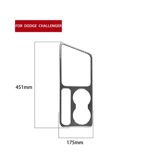 For Dodge Challenger 2008-14 Carbon Fiber Interior Center Cupholder Cover Trim - Picture 3 of 7