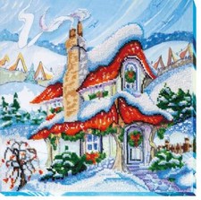 Bead embroidery kit Fairy Winter-2 needlework kit Art canvas beadwork pattern