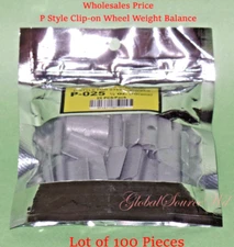 V-PRO P Style Clip-on Wheel Weight Balance 0.25oz 7gram  P025 Lead Free 100Pcs