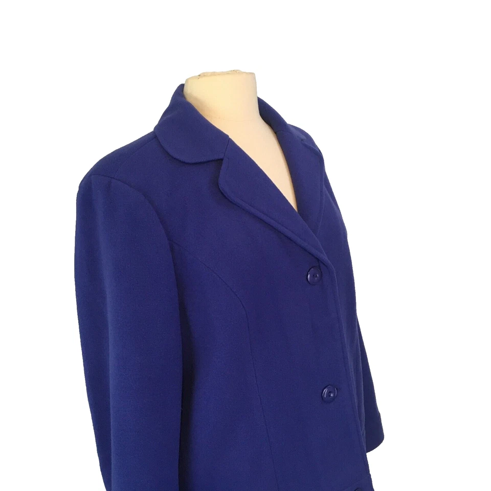 Spring + Mercer Womens Purple 3 Button Blazer Jacket Coat, size 14 - Image 3 of 4