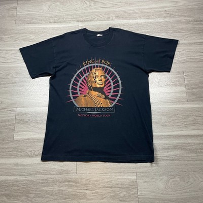 Vintage Shirt Mens Extra Large Black Michael Jackson History World Tour 90s